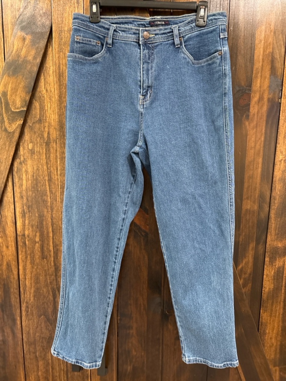 Bill Blass Jeans‎ Size 12 Stretch Denim Straight Leg Classic Blue